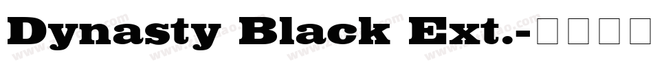Dynasty Black Ext.字体转换